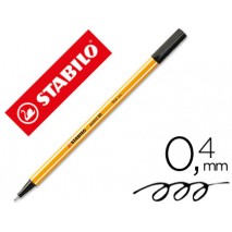 ROTULADOR STABILO PUNTA DE FIBRA POINT 88 NEGRO 0,4 MM