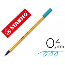 ROTULADOR STABILO PUNTA DE FIBRA POINT 88 AZUL TURQUESA 0,4 MM