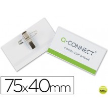 IDENTIFICADOR Q-CONNECT CON PINZA E IMPERDIBLE KF01568 40X75 MM.