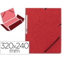 CARPETA Q-CONNECT GOMAS KF02165 CARTON SIMIL-PRESPAN SOLAPAS 320X243 MM ROJA