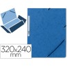 CARPETA Q-CONNECT GOMAS KF02167 CARTON SIMIL-PRESPAN SOLAPAS 320X243 MM AZUL