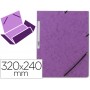 CARPETA Q-CONNECT GOMAS KF02171 CARTON SIMIL-PRESPAN SOLAPAS 320X243 MM VIOLETA