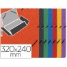 CARPETA Q-CONNECT GOMAS KF02174 CARTON SIMIL-PRESPAN SOLAPAS 320X243 MM SURTIDAS ROJA-AMARILLA-AZUL-