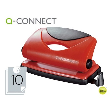 TALADRADOR Q-CONNECT KF02154 ROJO -ABERTURA 1 MM -CAPACIDAD 10 HOJAS