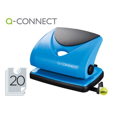 TALADRADOR Q-CONNECT KF02155 AZUL -ABERTURA 2 MM -CAPACIDAD 20 HOJAS