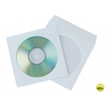 SOBRE PARA CD Q-CONNECT CON VENTANA TRANSPARENTE Y SOLAPA