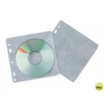 SOBRE PARA 2 CD Q-CONNECT POLIPROPILENO CON SOLAPA MULTITALADRO Y FORRO PROTECTOR