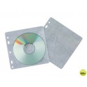 SOBRE PARA 2 CD Q-CONNECT POLIPROPILENO CON SOLAPA MULTITALADRO Y FORRO PROTECTOR