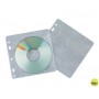 SOBRE PARA 2 CD Q-CONNECT POLIPROPILENO CON SOLAPA MULTITALADRO Y FORRO PROTECTOR