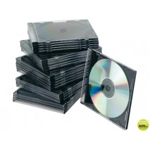 CAJA DE CD Q-CONNECT SLIM -CON INTERIOR NEGRO