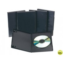 CAJA DVD Q-CONNECT -CON INTERIOR NEGRO -PACK DE 5 UNIDADES