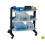 MESA AUXILIAR FAST-PAPERFLOW 3 ESTANTES GRIS 63X53,4X40 CM
