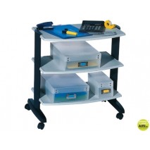 MESA AUXILIAR FAST-PAPERFLOW 3 ESTANTES GRIS 63X53,4X40 CM