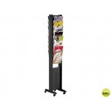 EXPOSITOR FAST-PAPERFLOW DE SUELO MOVIL DIN A4 NEGRO 16 ESTANTES 165X30,2X38,2 CM