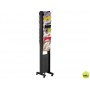 EXPOSITOR FAST-PAPERFLOW DE SUELO MOVIL DIN A4 NEGRO 16 ESTANTES 165X30,2X38,2 CM