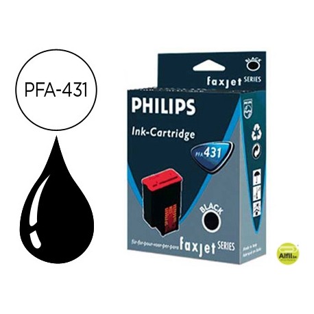 INK-JET PHILIPS PARA FAX 325/355/375 NEGRO DURACION 500 PAGINAS