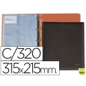 TARJETERO PARDO FOLIO PARA 320 TARJETAS SIMIL-PIEL NEGRO