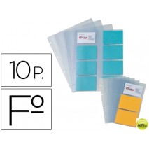 RECAMBIO 10 FUNDAS PARDO PARA TARJETERO 175