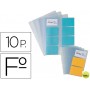 RECAMBIO 10 FUNDAS PARDO PARA TARJETERO 175
