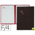 PORTA MENUS PARDO 4 FUNDAS CON LAMINAS LITOGRAFIADAS NEGRO