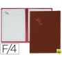 PORTA MENUS PARDO 4 FUNDAS CON LAMINAS LITOGRAFIADAS MARRON