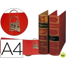 ARCHIVADOR DE PALANCA PARDO CARTON FORRADO SERIE PREMIER ANILLA 70 MM