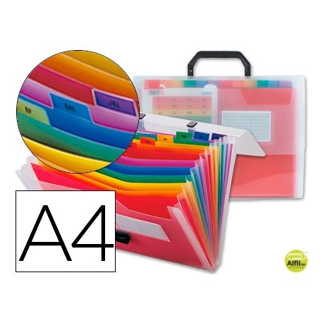 CARPETA BEAUTONE CLASIFICADOR FUELLE 45134 POLIPROPILENO DIN A4 TRANSPARENTE -SPECTRAFILE 13 DEPARTA