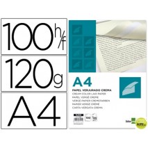 PAPEL VERJURADO LIDERPAPEL A4 120G/M2 CREMA
