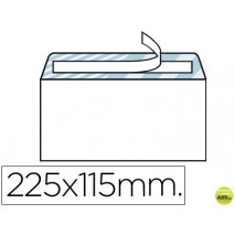 SOBRE LIDERPAPEL N.5 BLANCO AMERICANO 115X225MM TIRA DE SILICONA OPEN SYSTEM