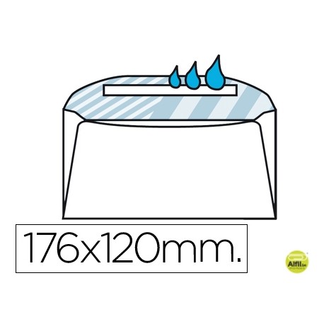 SOBRE LIDERPAPEL N.7 BLANCO COMERCIAL NORMALIZADO 120X176MM ENGOMADO