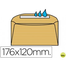 SOBRE LIDERPAPEL N.8 CREMA COMERCIAL NORMALIZADO 120X176MM ENGOMADO