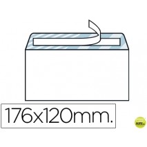 SOBRE LIDERPAPEL N.9 BLANCO COMERCIAL NORMALIZADO 120X176MM TIRA DE SILICONA