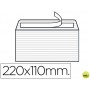 SOBRE LIDERPAPEL VERJURADO BLANCO 120 GR TIRA SILICONA 110X220MM