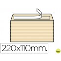 SOBRE LIDERPAPEL VERJURADO AHUESADO 120 GR TIRA SILICONA 110X220MM