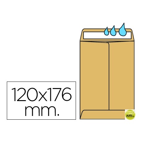 SOBRE LIDERPAPEL BOLSA N.3 CREMA SALARIOS 120X176 MM ENGOMADO