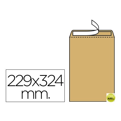 SOBRE LIDERPAPEL BOLSA N.7 KRAFT DIN C4 229X324 MM TIRA DE SILICONA