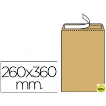 SOBRE LIDERPAPEL BOLSA N.12 KRAFT FOLIO ESPECIAL 260X360MM TIRA DE SILICONA