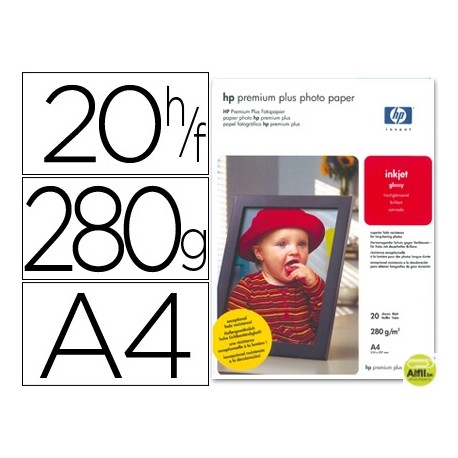 PAPEL HP FOTOGRAFICO PREMIUM PLUS A4 (20H) 300GR/M2 CR672A