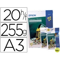 PAPEL EPSON PREMIUM GLOSSY PHOTO PAPER A3 (20HOJAS) 255GR. 255 GR.