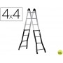 ESCALERA TELESCOPICA DE ACERO Y ALUMINIO DE 4+4+4+4 PELDAÑOSCON TRATAMIENTO DE SUPERFICIE EPOXI