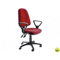 SILLA GIRATORIA Q-CONNECT BASE NYLON NEGRO REGULABLE EN ALTURA 97+10 CM ALTO ROJA 47 CM LARGO 45 CM
