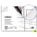 BLOC DIBUJO LIDERPAPEL LINEAL ESPIRAL 230X325MM 20 HOJAS 130G/M2 CON RECUADRO 2 TALADROS