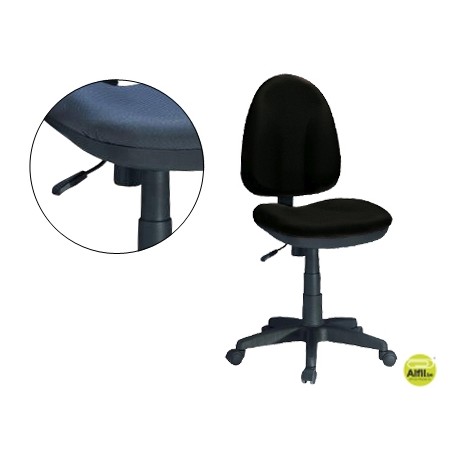 SILLA Q-CONNECT RESPALDO BAJO REGULABLE EN ALTURA 90+10 CM ALTO 47 CM LARGO 45 CM PROFUNDIDAD NEGRA