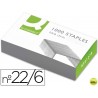 GRAPAS Q-CONNECT NÌ 22/6 24/6 -GALVANIZADAS -CAJA DE 1000
