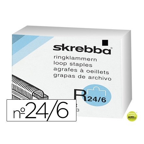 GRAPAS SKREBBA SK-R24/6 GALVANIZADAS CON ARO PARA PODER ARCHIVAR -CAJA DE 2000