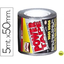 CINTA ADHESIVA POWERTAPE 50 MM.X 5 M. COLOR GRIS EXPOSITOR CON 12 CINTAS