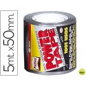 CINTA ADHESIVA POWERTAPE 50 MM.X 5 M. COLOR GRIS EXPOSITOR CON 12 CINTAS