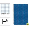 BLOC ESPIRAL LIDERPAPEL FOLIO MULTILIDER TAPA FORRADA 80H 70G CUADRO 4MM CON MARGEN. AZUL