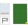 BLOC ESPIRAL LIDERPAPEL FOLIO MULTILIDER TAPA FORRADA 80H 70G CUADRO 4MM CON MARGEN. VERDE