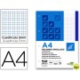 BLOC ENCOLADO LIDERPAPEL CUADRO 5MM AZUL A4 100 HOJAS 70G/M2